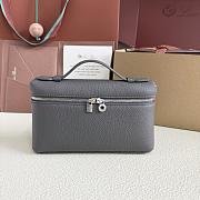 Fortok Extra Pocket L19 Grained Calfskin Charcoal Gray 11 x 19 x 6.5 cm - 1
