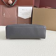 Fortok Extra Pocket L19 Grained Calfskin Charcoal Gray 11 x 19 x 6.5 cm - 4