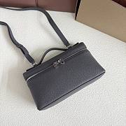 Fortok Extra Pocket L19 Grained Calfskin Charcoal Gray 11 x 19 x 6.5 cm - 3