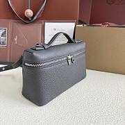 Fortok Extra Pocket L19 Grained Calfskin Charcoal Gray 11 x 19 x 6.5 cm - 2