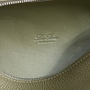Fortok Extra Pocket L19 Grained Calfskin Olive Green 11 x 19 x 6.5 cm - 6