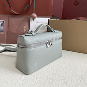Fortok Extra Pocket L19 Grained Calfskin Pale Sage Gray 11 x 19 x 6.5 cm - 6