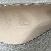 Fortok Extra Pocket L19 Grained Calfskin Pale Sage Gray 11 x 19 x 6.5 cm - 4