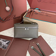 Fortok Extra Pocket L19 Grained Calfskin Taupe 11 x 19 x 6.5 cm - 1