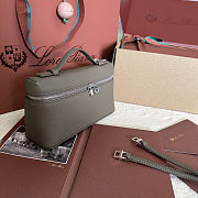 Fortok Extra Pocket L19 Grained Calfskin Taupe 11 x 19 x 6.5 cm - 3