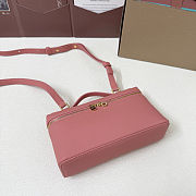 Fortok Extra Pocket L19 Grained Calfskin Dark Bubblegum 11 x 19 x 6.5 cm - 3