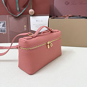 Fortok Extra Pocket L19 Grained Calfskin Dark Bubblegum 11 x 19 x 6.5 cm - 4
