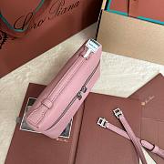 Fortok Extra Pocket L19 Grained Calfskin Light Pink 11 x 19 x 6.5 cm - 3