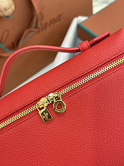Fortok Extra Pocket L19 Grained Calfskin Red 11 x 19 x 6.5 cm - 5