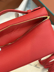 Fortok Extra Pocket L19 Grained Calfskin Red 11 x 19 x 6.5 cm - 4