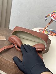 Fortok Extra Pocket L19 Grained Calfskin Loro Piana Kummel 11 x 19 x 6.5 cm - 4