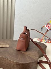 Fortok Extra Pocket L19 Grained Calfskin Loro Piana Kummel 11 x 19 x 6.5 cm - 3