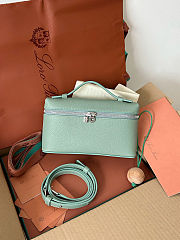 Fortok Extra Pocket L19 Grained Calfskin Sage Green 11 x 19 x 6.5 cm - 1