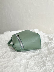Fortok Extra Pocket L19 Grained Calfskin Sage Green 11 x 19 x 6.5 cm - 5