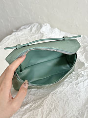 Fortok Extra Pocket L19 Grained Calfskin Sage Green 11 x 19 x 6.5 cm - 4