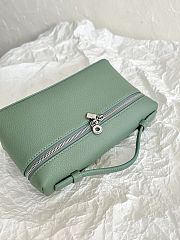Fortok Extra Pocket L19 Grained Calfskin Sage Green 11 x 19 x 6.5 cm - 3
