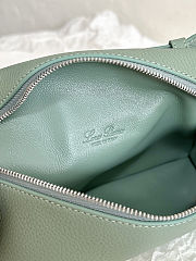 Fortok Extra Pocket L19 Grained Calfskin Sage Green 11 x 19 x 6.5 cm - 2