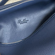 Fortok Extra Pocket L19 Grained Calfskin Navy Blue 11 x 19 x 6.5 cm - 4