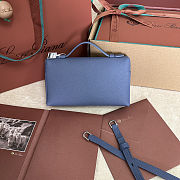 Fortok Extra Pocket L19 Grained Calfskin Navy Blue 11 x 19 x 6.5 cm - 2