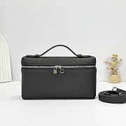 Fortok Extra Pocket L19 Grained Calfskin London Grey 11 x 19 x 6.5 cm - 1