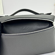 Fortok Extra Pocket L19 Grained Calfskin London Grey 11 x 19 x 6.5 cm - 5