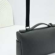 Fortok Extra Pocket L19 Grained Calfskin London Grey 11 x 19 x 6.5 cm - 2