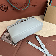 Fortok Extra Pocket L19 Grained Calfskin Powder Blue 11 x 19 x 6.5 cm - 4