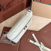 Fortok Extra Pocket L19 Grained Calfskin White 11 x 19 x 6.5 cm - 3