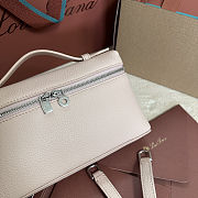 Fortok Extra Pocket L19 Grained Calfskin Powder Pink 11 x 19 x 6.5 cm - 6