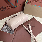 Fortok Extra Pocket L19 Grained Calfskin Powder Pink 11 x 19 x 6.5 cm - 2