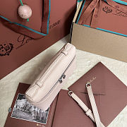 Fortok Extra Pocket L19 Grained Calfskin Powder Pink 11 x 19 x 6.5 cm - 3