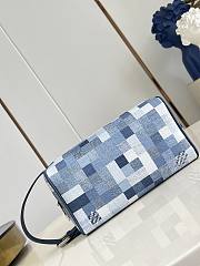 Fortok Louis Vuitton Dopp Kit Denim Blue Damoflage Coated Canvas 23 x 13 x 12cm - 6