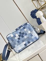 Fortok Louis Vuitton Nil D16 Blue Damoflage Coated Canvas 25 x 17.5 x 11cm - 6