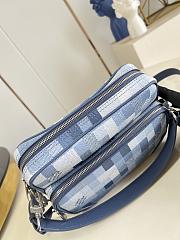 Fortok Louis Vuitton Nil D16 Blue Damoflage Coated Canvas 25 x 17.5 x 11cm - 2
