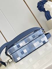 Fortok Louis Vuitton Nil D16 Blue Damoflage Coated Canvas 25 x 17.5 x 11cm - 4
