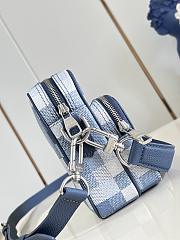 Fortok Louis Vuitton Nil D16 Blue Damoflage Coated Canvas 25 x 17.5 x 11cm - 3