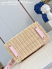 Fortok Louis Vuitton Capucines Rattan Handbag Pink 27 x 17.3 x 9cm - 4