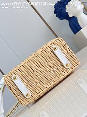 Fortok Louis Vuitton Capucines Mini Rattan Handbag White 21 x 13.6 x 8cm - 4