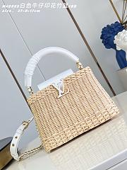 Fortok Louis Vuitton Capucines Rattan Handbag White 27 x 17.3 x 9cm - 1