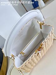 Fortok Louis Vuitton Capucines Rattan Handbag White 27 x 17.3 x 9cm - 6