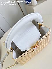 Fortok Louis Vuitton Capucines Rattan Handbag White 27 x 17.3 x 9cm - 2