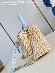 Fortok Louis Vuitton Capucines Mini Rattan Handbag Blue 21 x 13.6 x 8cm - 2