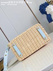 Fortok Louis Vuitton Capucines Rattan Handbag Blue 27 x 17.3 x 9cm - 4