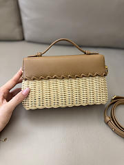 Fortok Loro Piana Extra Pocket L19 Raffia Tan 19*7*12cm - 5