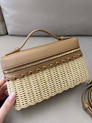 Fortok Loro Piana Extra Pocket L19 Raffia Tan 19*7*12cm - 4