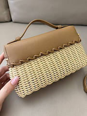 Fortok Loro Piana Extra Pocket L19 Raffia Tan 19*7*12cm - 3