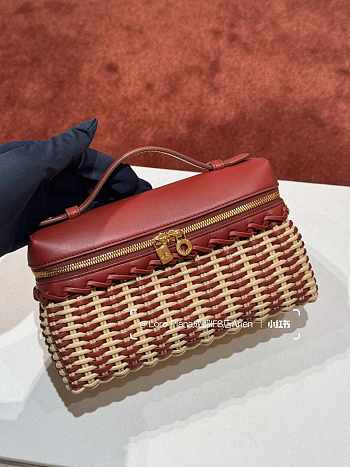 Fortok Loro Piana Extra Pocket L19 Wicker Red 19*7*12cm