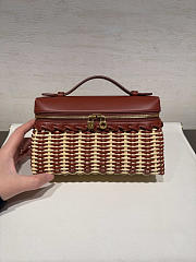 Fortok Loro Piana Extra Pocket L19 Wicker Red 19*7*12cm - 2