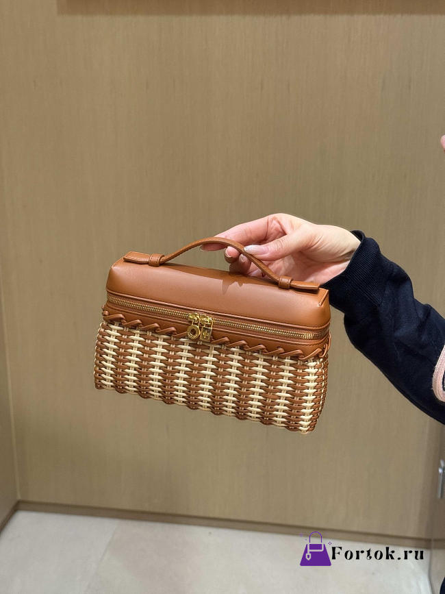 Fortok Loro Piana Extra Pocket L19 Wicker Brown 19*7*12cm - 1
