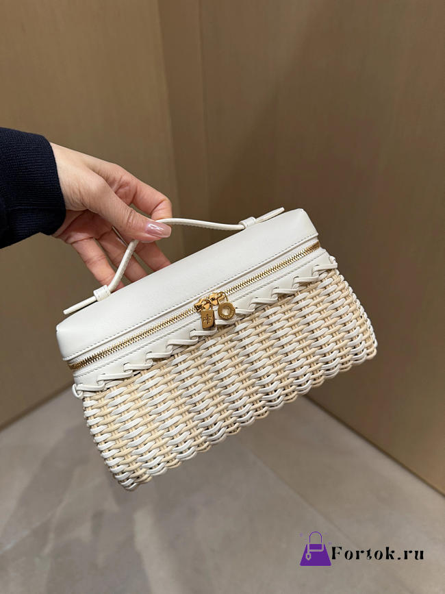 Fortok Loro Piana Extra Pocket L19 Wicker White 19*7*12cm - 1